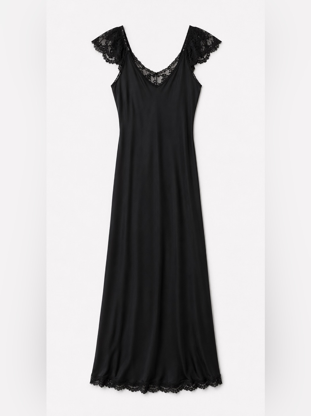 Elegant Black Lace Evening Gown